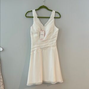 White Sleeveless Dress, Wedding, Engagement, Bridal Shower, Rehearsal Party